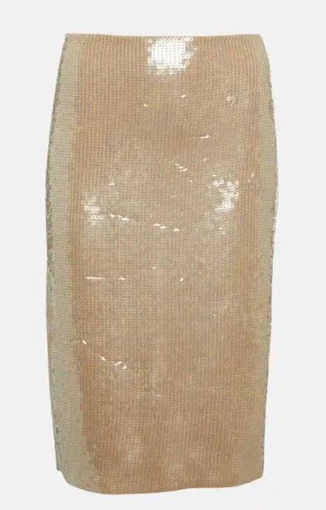 Nili Lotan Dresses & Skirts - Nili Lotan Bonne Sequined Midi Skirt in Beige NWT Size 0